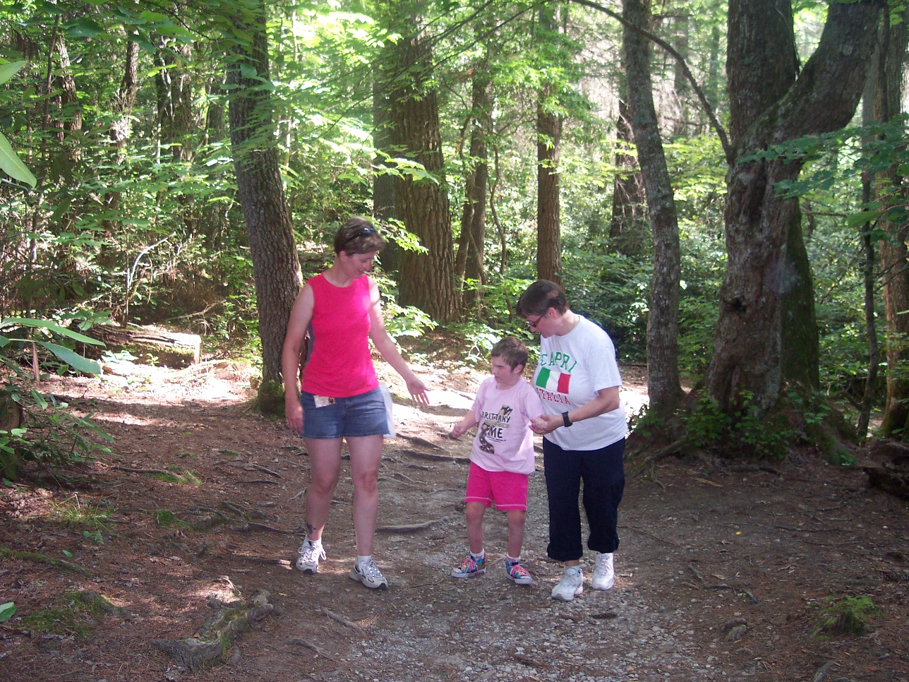 Ariel hiking at Linville.