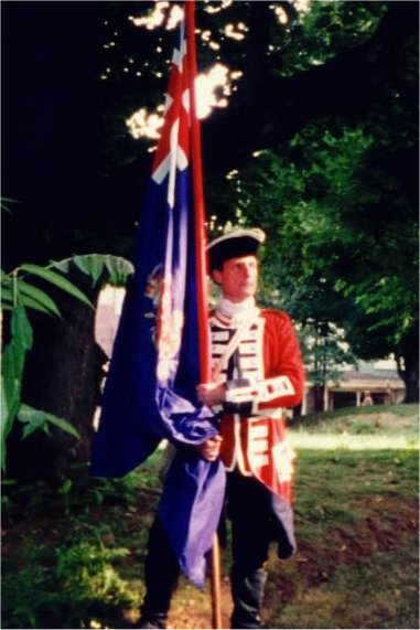 Color bearer, 60th Foot - though I am in the Albany sequence, all you can see is the flag!