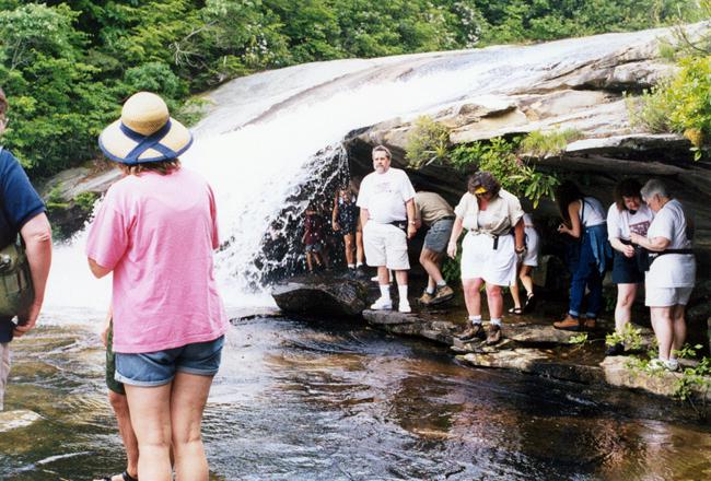 Going Under Bridal Veil Falls